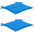 Almofadões para Cadeiras de Jardim 2 pcs 50x50x3 cm Azul