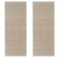 Tapetes Retangulares de Bambu Natural 2 pcs 120x180 cm