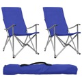 Cadeiras de Campismo Dobráveis 2 pcs Azul