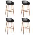 Cadeiras de Bar 4 pcs Preto