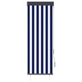 Estore de Rolo para Exterior 60x250 cm Azul e Branco