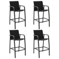 Cadeiras de Bar para Jardim 4 pcs Textilene Cinzento