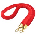 Corda para Barreira/pilar de Delimitação Veludo Vermelho/dourado