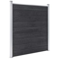 Painel de Vedação para Jardim Wpc 180x186 cm Cinzento