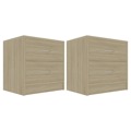 Mesas de Cabeceira 2 pcs 40x30x40 cm Contraplacado Carvalho Sonoma