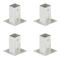 Suportes para Postes 4 pcs Metal Galvanizado 71 mm