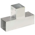 Bases para Poste em Forma de T 4 pcs 91x91 mm Metal Galvanizado