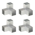 Bases para Poste em Forma de Y 4 pcs 91x91 mm Metal Galvanizado