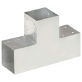 Bases para Poste em Forma T 4 pcs 101x101 mm Metal Galvanizado