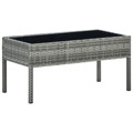 Mesa de Jardim 75x40x37 Vime Pe Cinzento