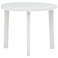 Mesa de Jardim 89 cm Plástico Branco