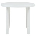 Mesa de Jardim 89 cm Plástico Branco