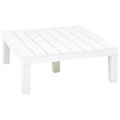 Mesa de Jardim 78x78x31 cm Plástico Branco