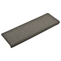 Tapete/carpete para Degraus 15 pcs 65x25 cm Cinzento-escuro