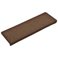 Tapete/carpete para Degraus 15 pcs 65x25 cm Castanho