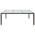 Mesa de Jantar para Jardim 200x200x74 cm Vime Pe Castanho