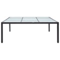 Mesa de Jantar para Jardim 200x200x74 cm Vime Pe Preto