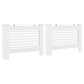 Coberturas de Radiador 2 pcs 112x19x81,5 cm Mdf Branco