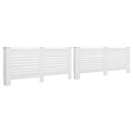 Coberturas de Radiador 2 pcs 172x19x81,5 cm Mdf Branco