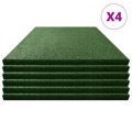 Ladrilhos Prot. contra Quedas 24 pcs Borracha 50x50x3 cm Verde