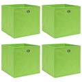 Caixas de Arrumação 4 pcs 32x32x32 cm Tecido Verde