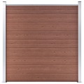 Painel de Vedação para Jardim 1564x186 cm Wpc Castanho