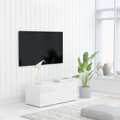 Móvel de Tv 80x34x30 cm Contraplacado Branco Brilhante