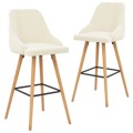 Cadeiras de Bar 2 pcs Veludo Creme