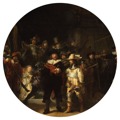 Wallart Papel de Parede Circular "the Night Watch" 142,5 cm