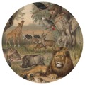 Wallart Papel de Parede Circular "animals Of Africa" 142,5 cm