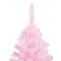 Árvore de Natal Artificial com Suporte 210 cm Pvc Rosa