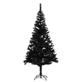 Árvore de Natal Artificial com Suporte 180 cm Pvc Preto