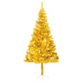 Árvore de Natal Artificial com Suporte 215 cm Pet Dourado