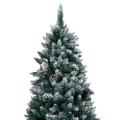 Árvore de Natal Artificial com Pinhas e Neve Branca 150 cm