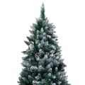 Árvore de Natal Artificial com Pinhas e Neve Branca 180 cm
