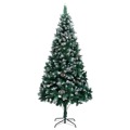 Árvore de Natal Artificial com Pinhas e Neve Branca 210 cm
