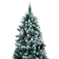 Árvore de Natal Artificial com Pinhas e Neve Branca 210 cm