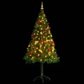 Árvore de Natal Artificial C/ Enfeites e Luzes LED 180 cm Verde