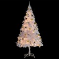 Árvore de Natal Artificial C/ Enfeites e Luzes LED 210cm Branco