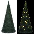 Árvore Natal Pop-up Artificial C/ Cordão Luzes LED 210 cm Verde