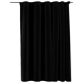 Cortinas Opacas Aspeto Linho com Ganchos 290x245 cm Preto