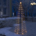 Árvore de Natal em Cone C/ 100 Luzes LED Branco Quente 70x180cm