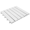 Ladrilhos de Terraço 10 pcs 30x30 cm Acácia Maciça Branco