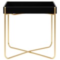 Mesa de Apoio 38x38x38,5 cm Mdf Preto e Dourado