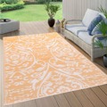 Tapete de Exterior 80x150 cm Pp Laranja e Branco