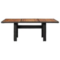 Mesa de Jantar Jardim 200x100x74 cm Vime Pe Preto