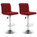 Bancos de Bar 2 pcs Couro Artificial Vermelho Tinto