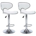 Bancos de Bar em Couro Artificial Branco 2 pcs