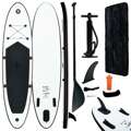 Conjunto Prancha de Paddle Sup Insuflável Preto e Branco