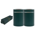 Painéis Privacidade P/ Jardim 35x0,19 M Pvc Verde Fosco 4 pcs